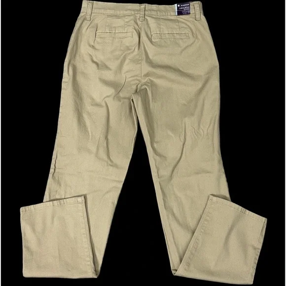 Women’s Gloria Vanderbilt 4 Petite Chino Khakis Pants Khaki Straight Stretch NWT - Picture 4 of 12